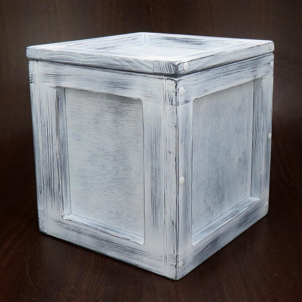 Інтер'єрний декоративний ящик "Аківа 35х35х40" шеббі Миколаїв - фото 6