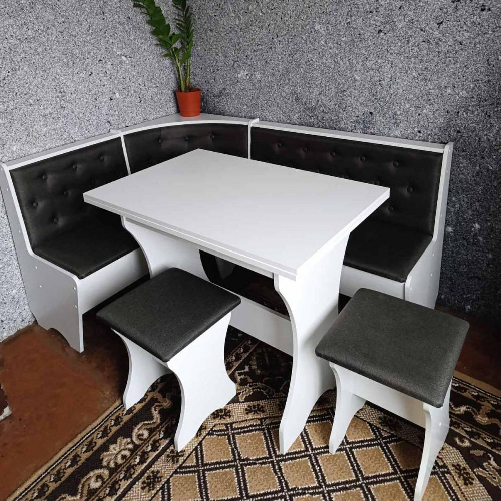 Кухонний куток, стіл та дві табуретки 154х114 см Сімейний - БІлий Львів - фото 8