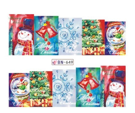 Новогодние наклейки на ногти BN-649 Киев - изображение 1