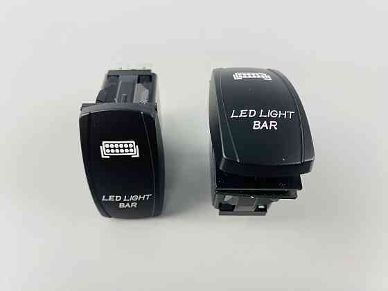 Клавіша вимикач ON-OFF, 5 ніжок, біла підсвітка, малюнок — фара додаткова Мукачево