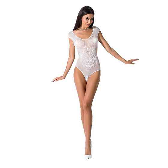 Бодістокінг Passion BS064 One Size, White, боді, закрите плече, відкритий доступ Sex Aura Київ