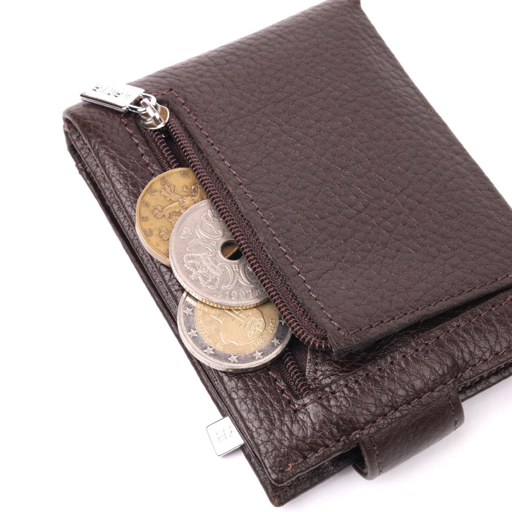 Практичный мужской зажим из натуральной кожи KARYA 21045 Коричневый Киев - изображение 9