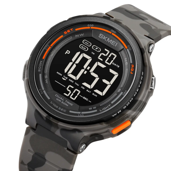 Чоловічий наручний годинник Skmei 1841 Сірий камуфляж Вінниця
