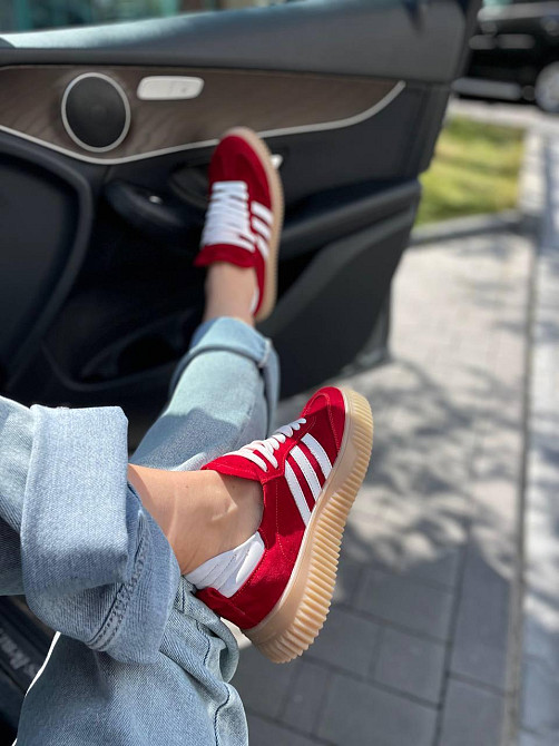 Dino Vittorio Кеди жіночі Dino Vittorio червоні натуральна замша 37-40 розміри (2408/131/250) Коломия - фото 6