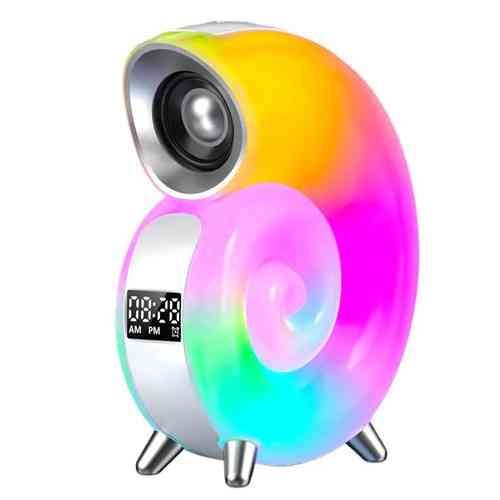 Акумуляторний нічник G-Smart N70 RGB з годинником та Bluetooth колонкою (Білий) Вінниця