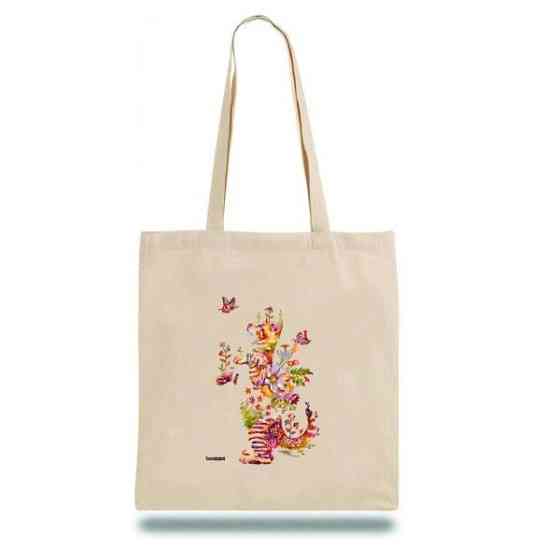 Екошопер BookOpt BK4050 Грайливий кіт з метеликом бежевий Луцьк