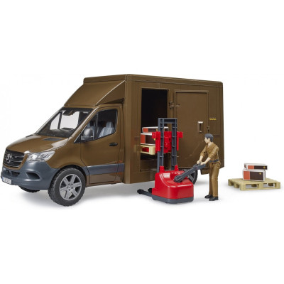 Спецтехніка Bruder автомобіль MB Sprinter кур'єр UPS з фігуркою та аксесуарами (02678) Вінниця - фото 4