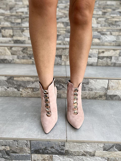 LIRIO Черевики жіночі LIRIO пудра натуральна замша 38р. каблук 9см ( /95-9551) Коломыя - изображение 2