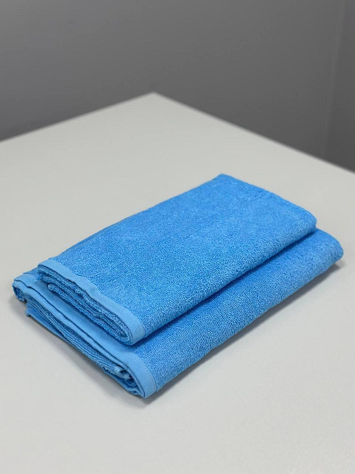 Полотенце однотонное Ideal Textile 70х140 см 400 г/м2 (56860923) Блакитний 1 шт Черновцы - изображение 2