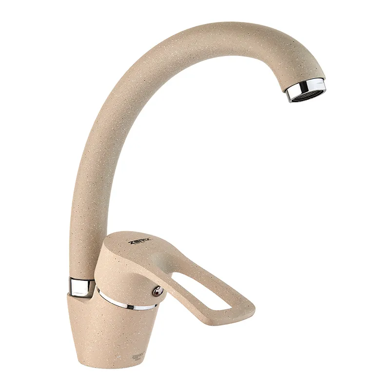 Кухонный смеситель Zerix YUB 181 Beige с поворотным изливом – стиль и надежность ZX0717 Харьков - изображение 1