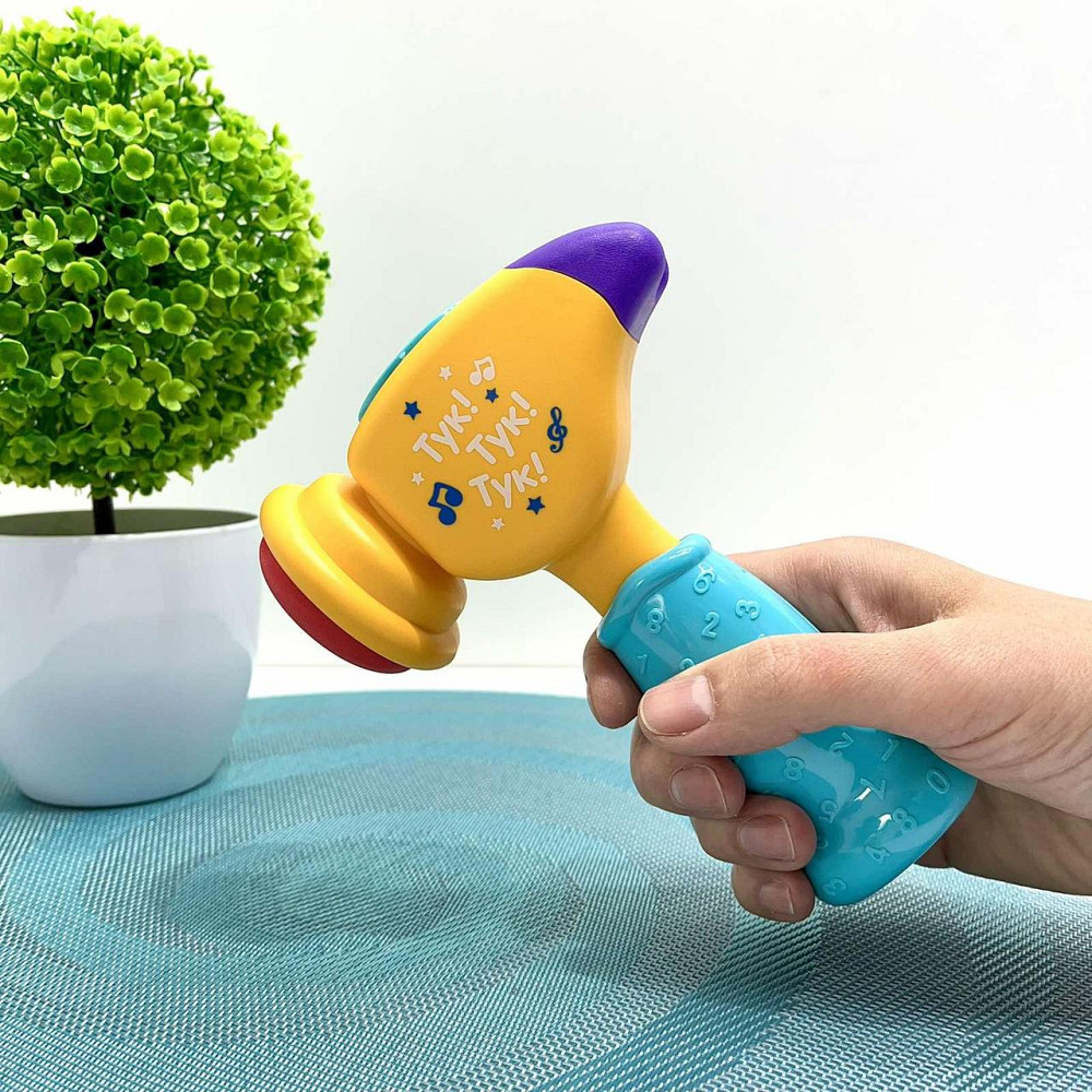 Молоточок розвиваючий Limo Toy музичний українське озвучення Жовтий (FT 0031) Чернігів - фото 1