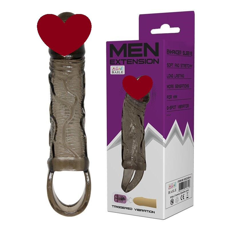 Насадка-презерватив з вібрацією "Men extension" BI-026210A-1 Sex Aura Київ - фото 1