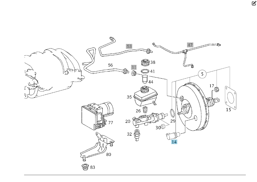 Mercedes-Benz  A1635401217 Датчик ходу мембрани у вакуумному підсилювачі гальм ML W164 R-class short W251 C-class W203 CLK Coupe C209 SLK R171 CL C216 Одесса - изображение 4
