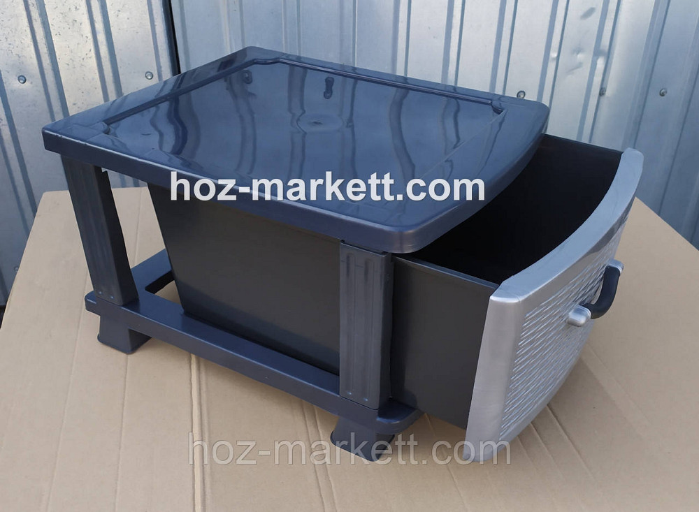 Комод пластиковый на 1 ящик серый Харьков - изображение 3