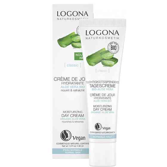 Біо-крем для обличчя зволожуючий для нормальної шкіри Алое Logona 30 мл Київ