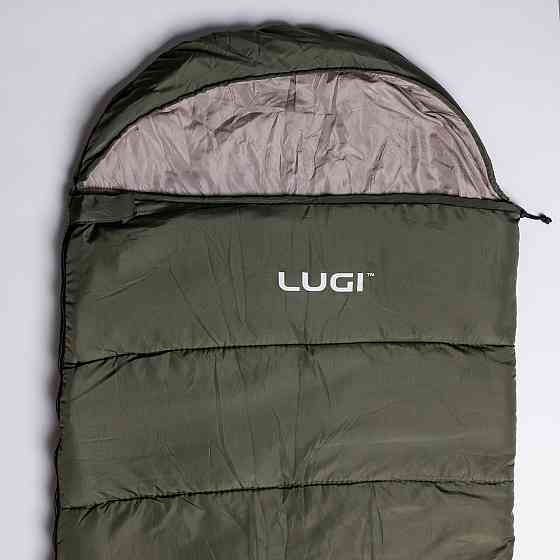 Всесезонний спальний мішок-ковдра з капюшоном 210х70 см Хакі LU-010 Коломыя