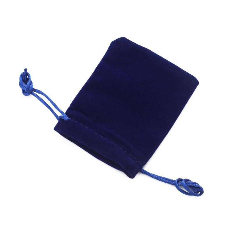 Подарункові мішечки з оксамиту на затяжках 10x15 см, 50 шт, сині, упаковка для прикрас та сувенірів Київ - фото 1