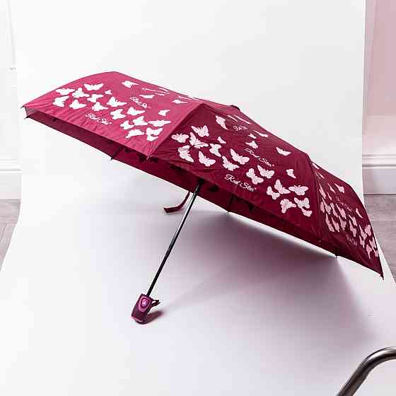 Полуавтоматический зонт с принтом, красный, 97 см Киев