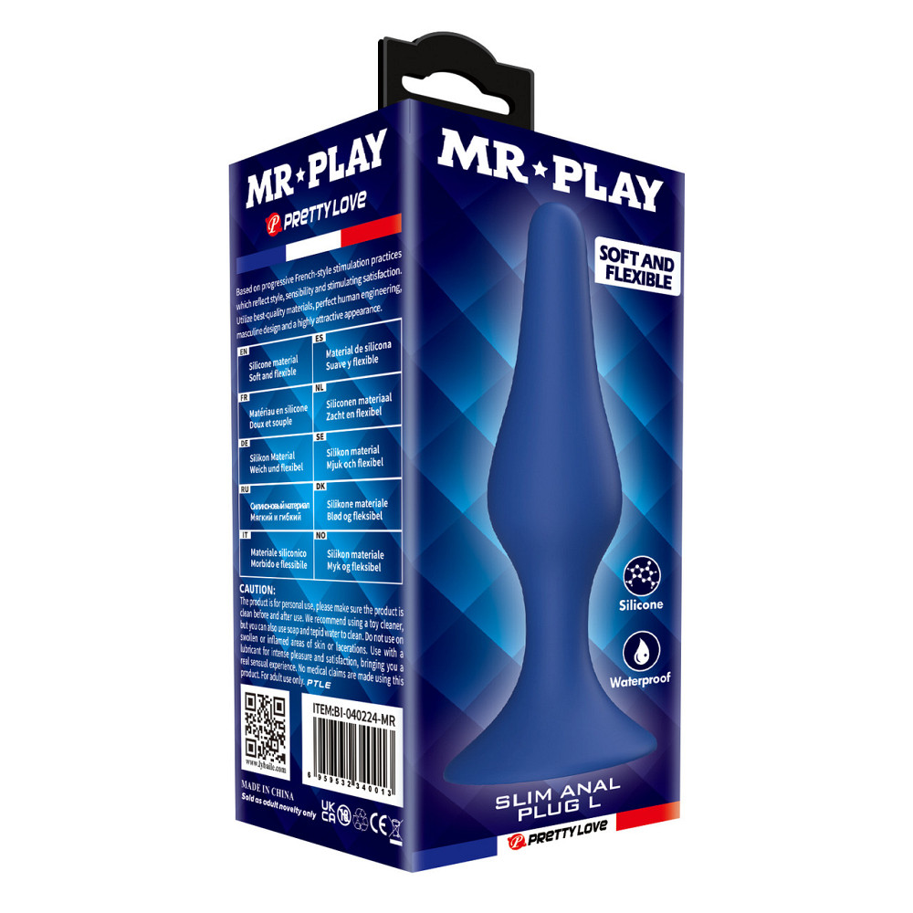 Анальная пробка MR.PLAY - Slim Anal Plug L, BI-040224-MR Sex Aura Киев - изображение 8
