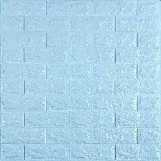 3D панель самоклеющаяся 700x770x7мм кирпич Голубой (005-7) SW-00000658 Днепр