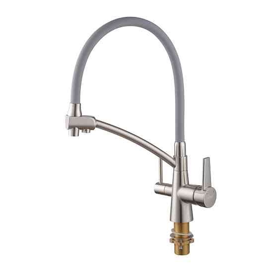 Кухонный смеситель с силик. изливом и вых. для питьевой воды KOER KB-72003-02 (KR3374) Киев