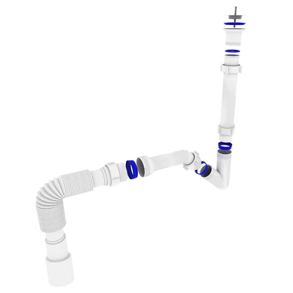 Сифон OPTIMUM для биде с резьбовым выпуском и гофротрубой 32 * 40/50 OPTI 18050 Киев - изображение 2