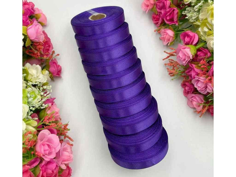 Лента атласная 1см * 23м фиолетовый арт.АБ-212 ТМ КИТАЙ Киев - изображение 1