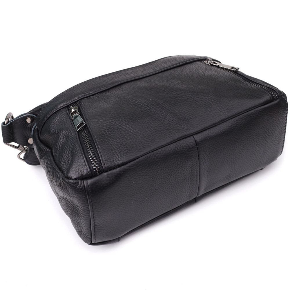 Женская сумка из натуральной кожи Vintage 23011 Черный Киев - изображение 7