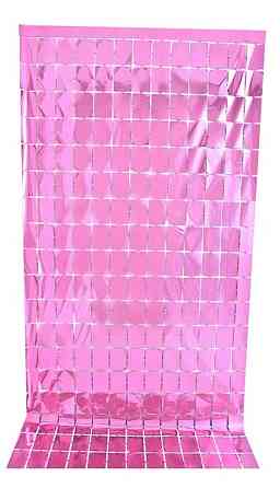Дождик для фотозоны кубиками 2 м на 1 м розовый Киев