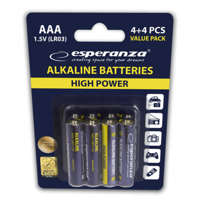 Батарейка Esperanza AAA LR03 Alkaline * 8 (EZB104) Вінниця - фото 2