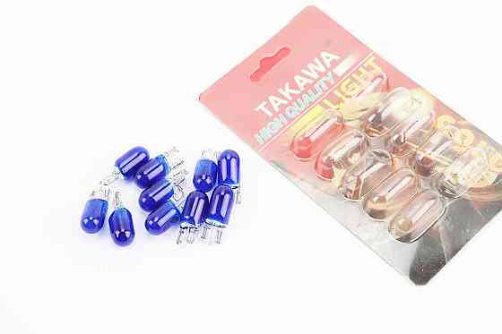 Лампа повороту (синя без цоколя) 12V / 3W T10, 10 шт. Київ