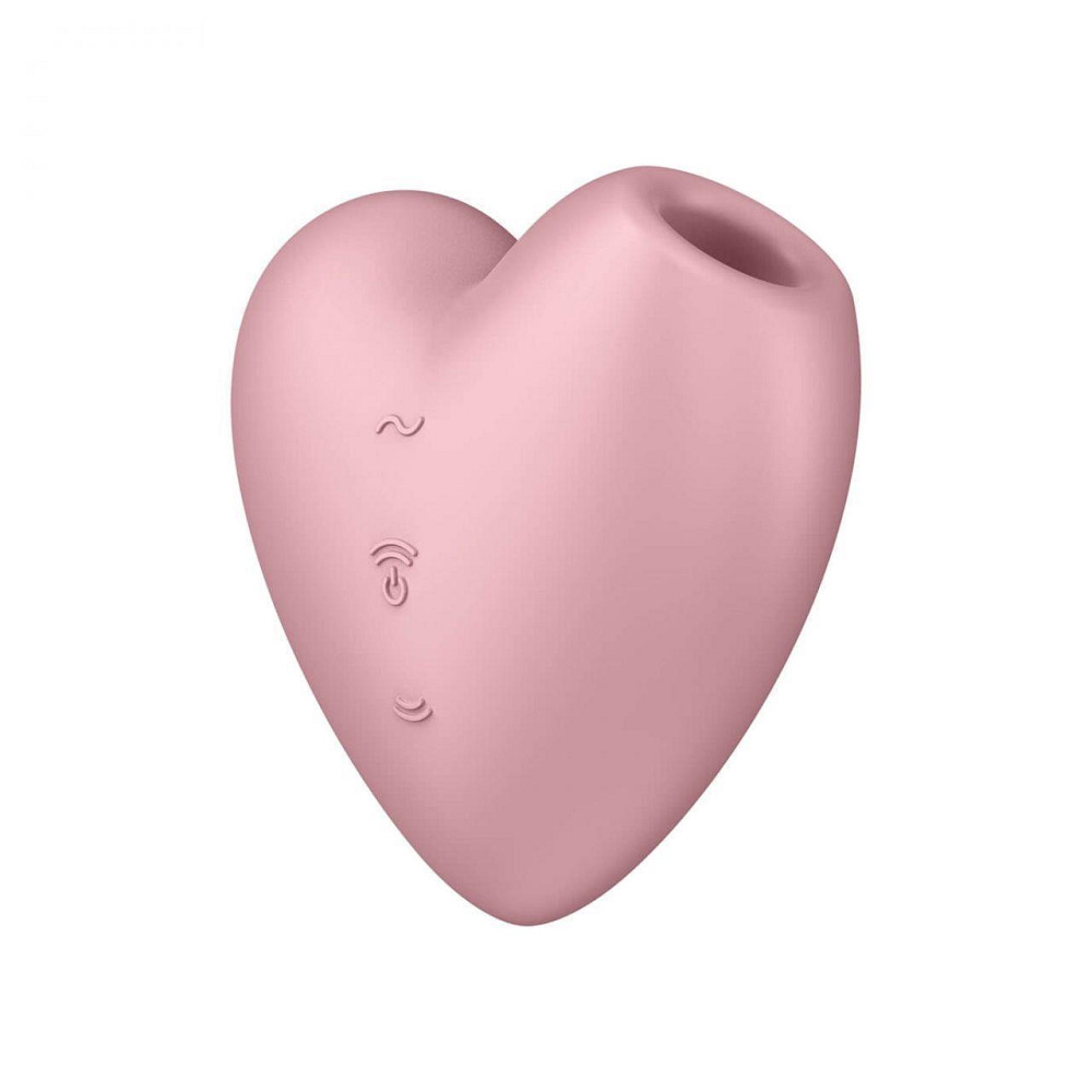 Вакуумний стимулятор - Satisfyer Cutie Heart Light Red Sex Aura Київ - фото 1