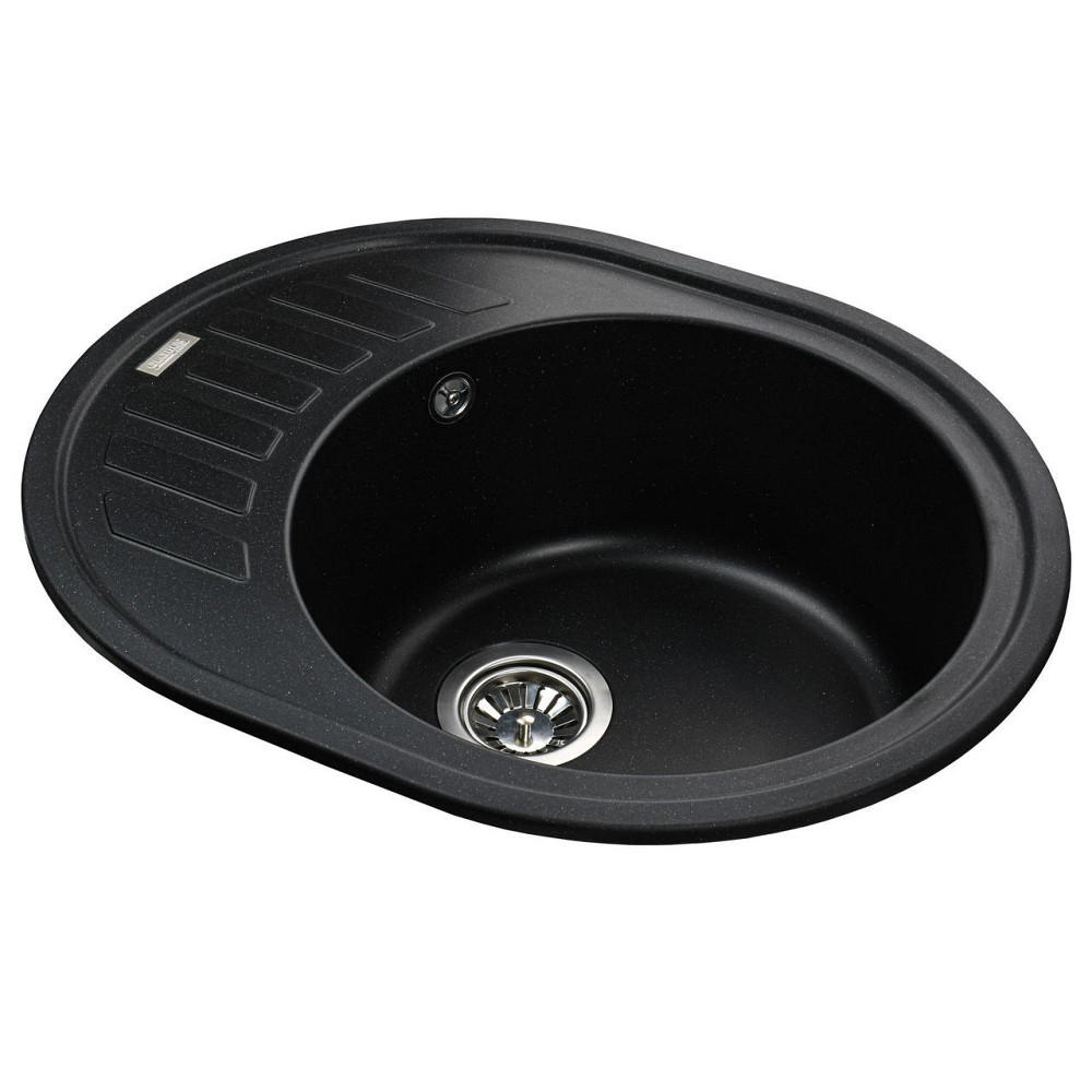 Гранітна мийка Globus Lux ARNO чорний металік 620х500мм-А0001 (000020966) Київ - фото 2