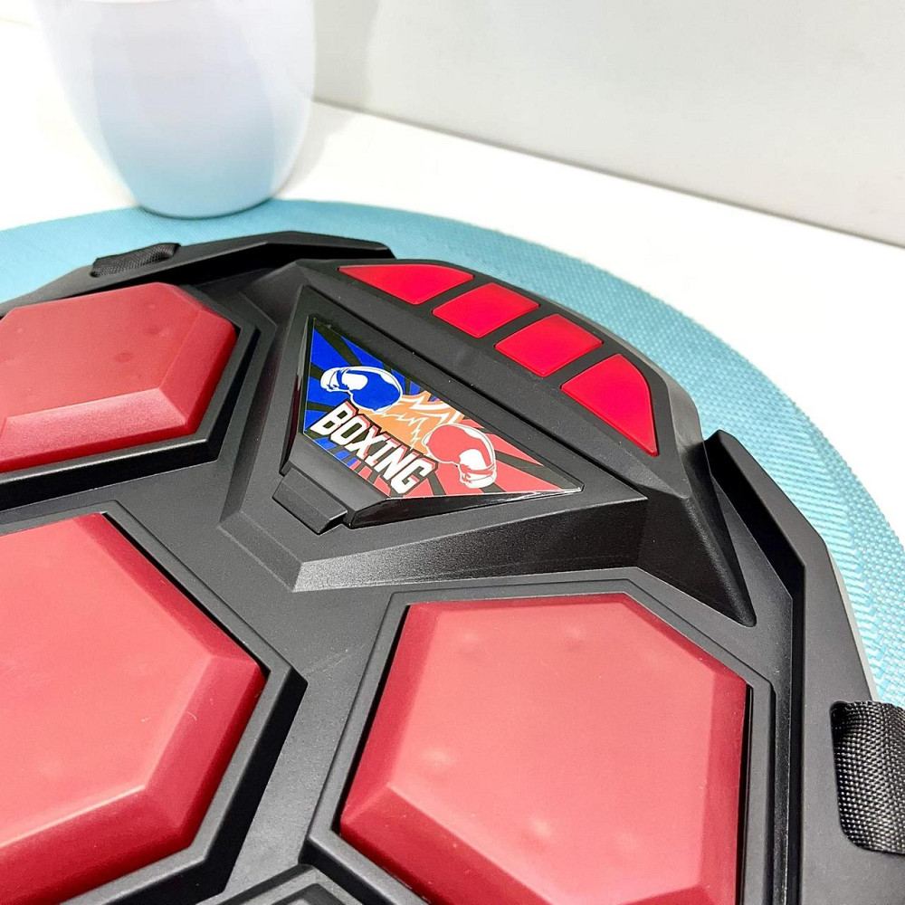 Боксерський набір музика звук світло рукавички 2шт 22см Чорно-червоний (MR 1247) Чернігів - фото 5