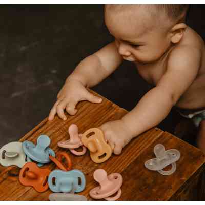 Пустушка Suavinex Colour Essence силіконова фізіологічна, 0-6 міс. коричнева (308094) Вінниця