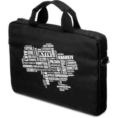 Сумка для ноутбука Vinga 15.6" NB1502 Black, white print (NB1502UWBK) Вінниця