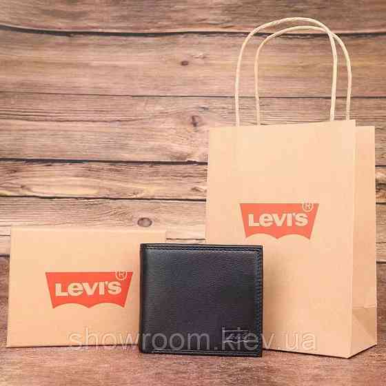 Чоловічий шкіряний гаманець Levis (4452) Київ