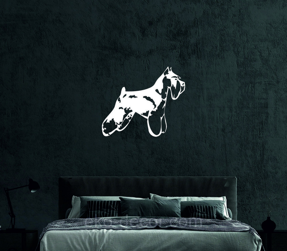 Декоративне настінне Панно «Шнауцер», Декор на стіну 70*64 см, Білий Київ - фото 3