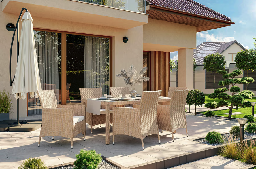 Садові меблі Di Volio VERONA 6+1 бежево-кремові Київ - фото 4