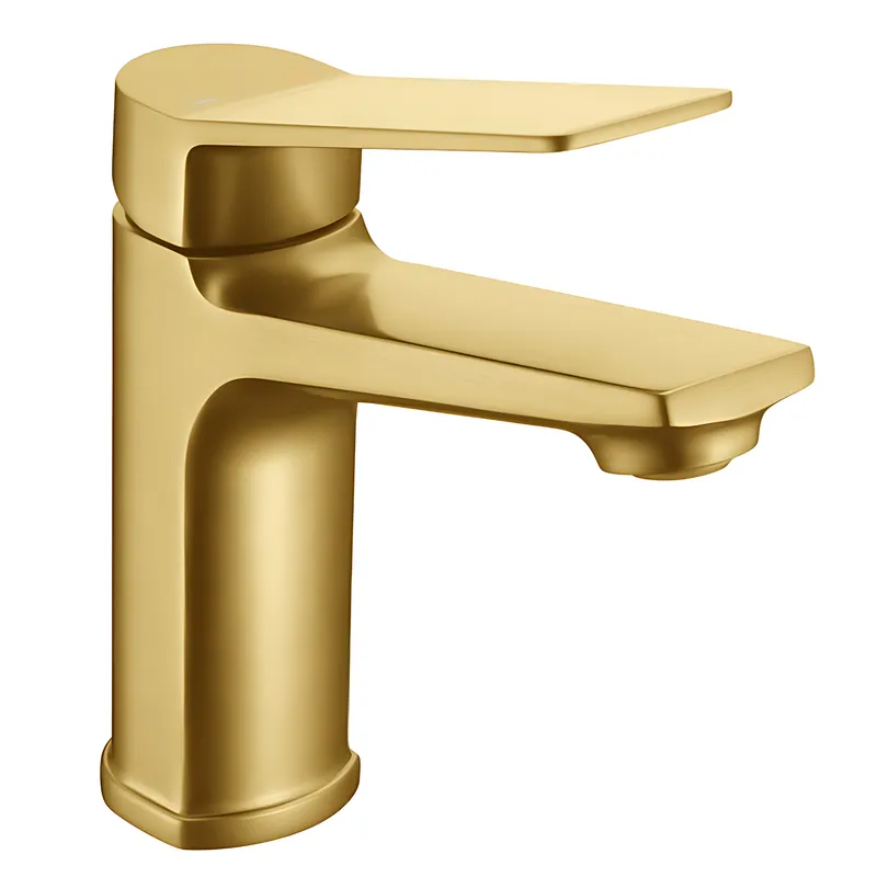 Смеситель для умывальника Mixxus Wilson 001 с матовым золотом Brushed Gold Харьков - изображение 1