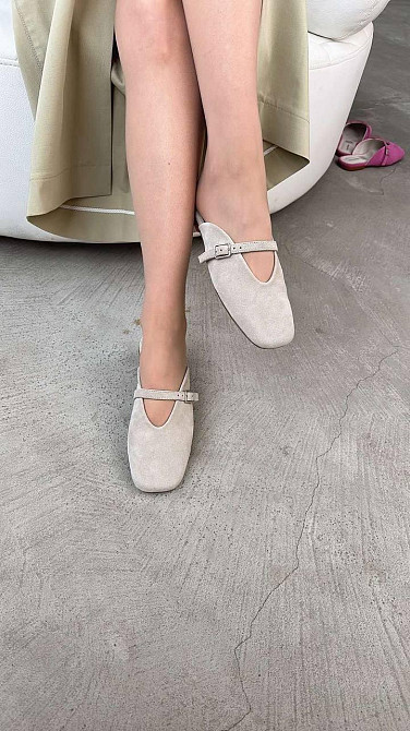 Olli Шльопанці жіночі літні із закритим носком, натуральна замша кавові OLLI Л-4-0072 р. 36-40 Коломия - фото 4