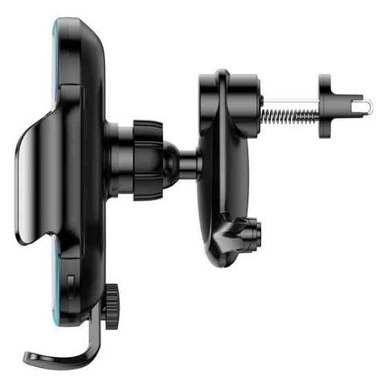Автомобільний тримач для телефона з бездротовою зарядкою Baseus Light Electric 15 W WXHW03-01 (Чорний) Миколаїв