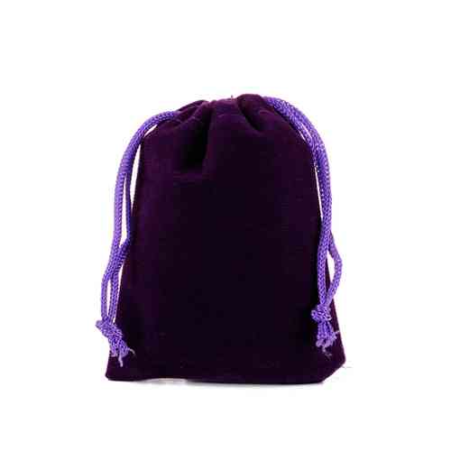 Мішечок подарунковий з оксамиту 7x9см 50шт на затяжках, фіолетовий Вінниця