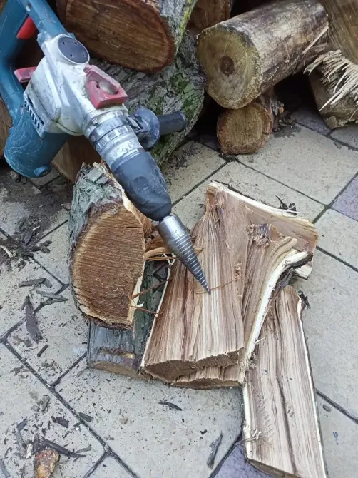 Винтовий колун на перфоратор, дрель, шуруповерт для колки дров гвинтовий колун Київ - фото 3