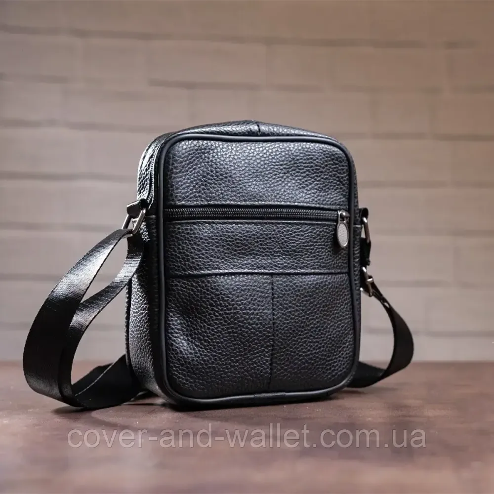 Небольшая мужская вертикальная сумка мессенджер из натуральной кожи Vintage Киев - изображение 10