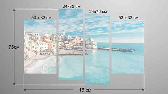 Модульна картина Місто Пляж Art-21_4 Київ