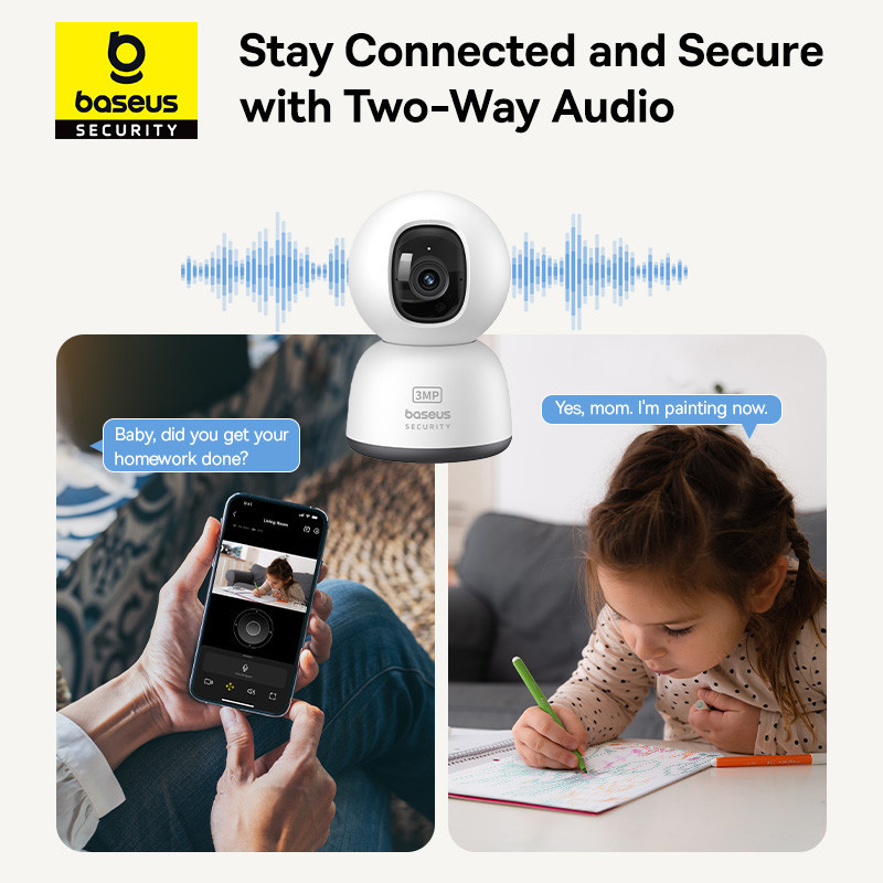 IP камера видеонаблюдения Baseus Security P1 Series Indoor 3MP OS White EU Киев - изображение 9