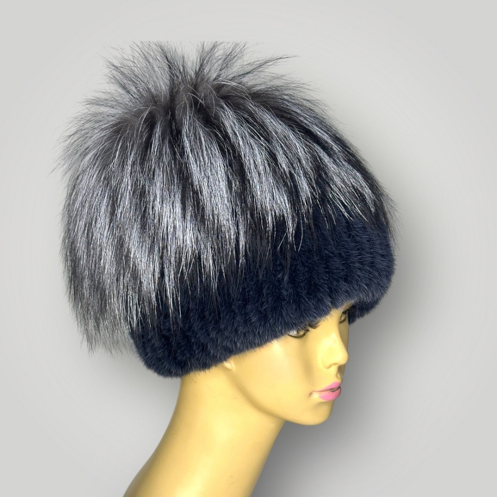 Шапка меховая женская Сюзанна Графитовый Харьков - изображение 3