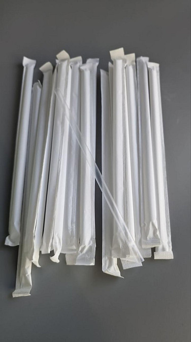 Трубочка d6.8-21см у індивід. упаковці Прозора з гофрою (200 шт) Харків - фото 3