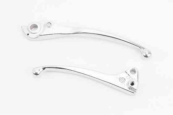 Важелі керма лівий, правий к-кт 2шт (під диск. / барабан. гальмо) Honda DIO AF35 "хром" Київ